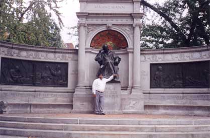 Dr. Tomar at Hahnemann Monument